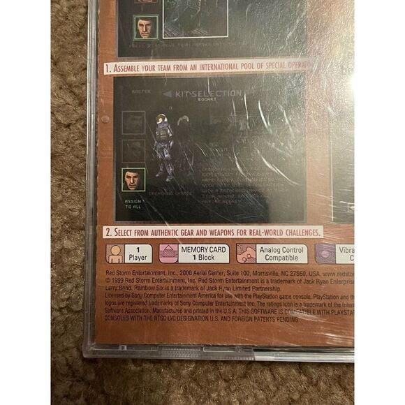 Tom Clancy's Rainbow Six (Sony PS1, 1999) Complete Black Label Playstation 1 - Picture 5 of 10